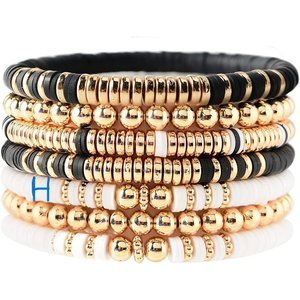 New Surfer Heishi Clay Bead Bracelets for Women Bohemian Stackable Evil …
